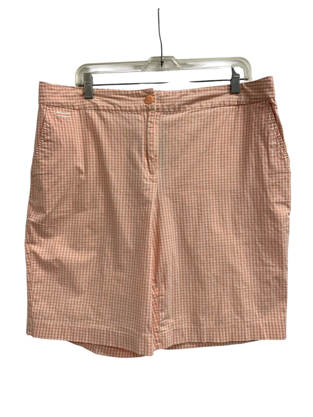 Izod Peach Gingham Shorts - Soft Pink Check Size Xl